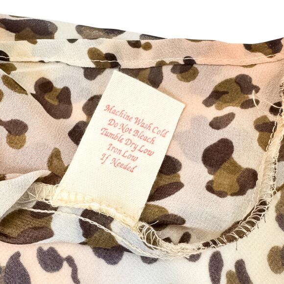 EM Leopard Sleeveless Blouse - Size M - Picture 7 of 7